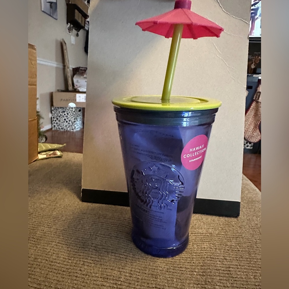 Starbucks Hawaii Collection Blur Tumbler with Green Lid